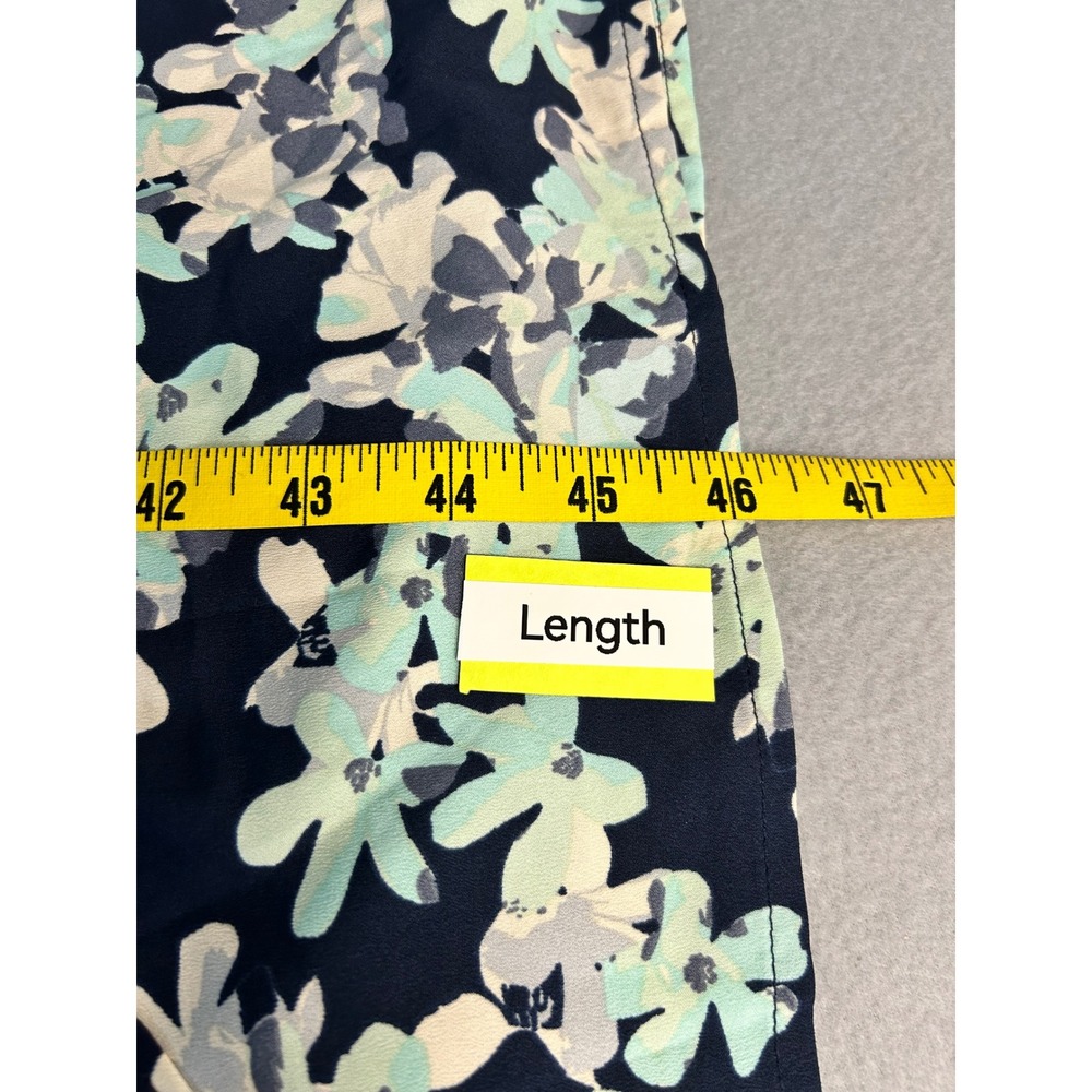 Banana Republic Maxi Dress Navy Blue 6 Floral V-Neck Sleeveless A-Line Long NWT - Picture 8 of 8